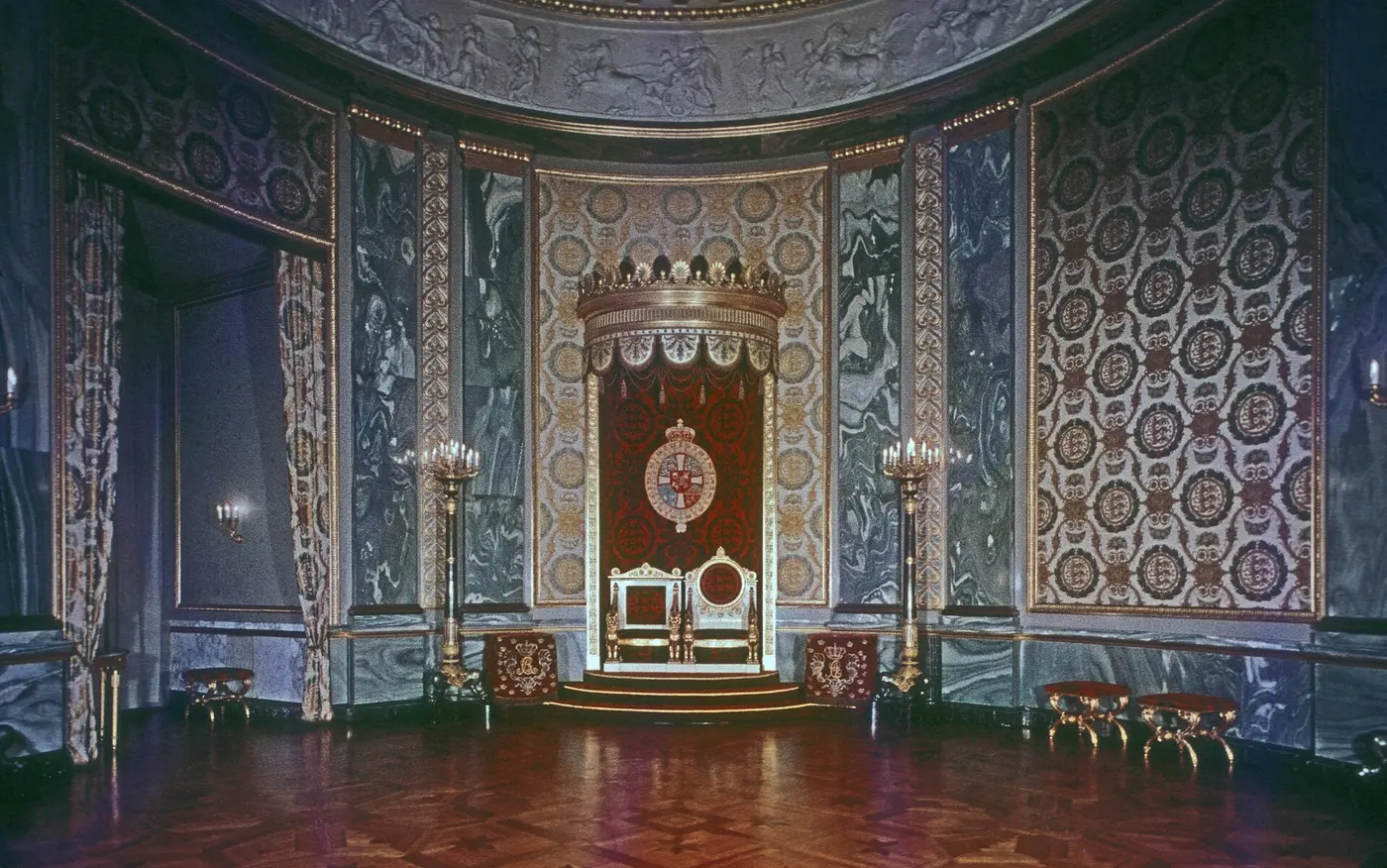The Throne Room in the Royal Reception Rooms at Christiansborg Palace