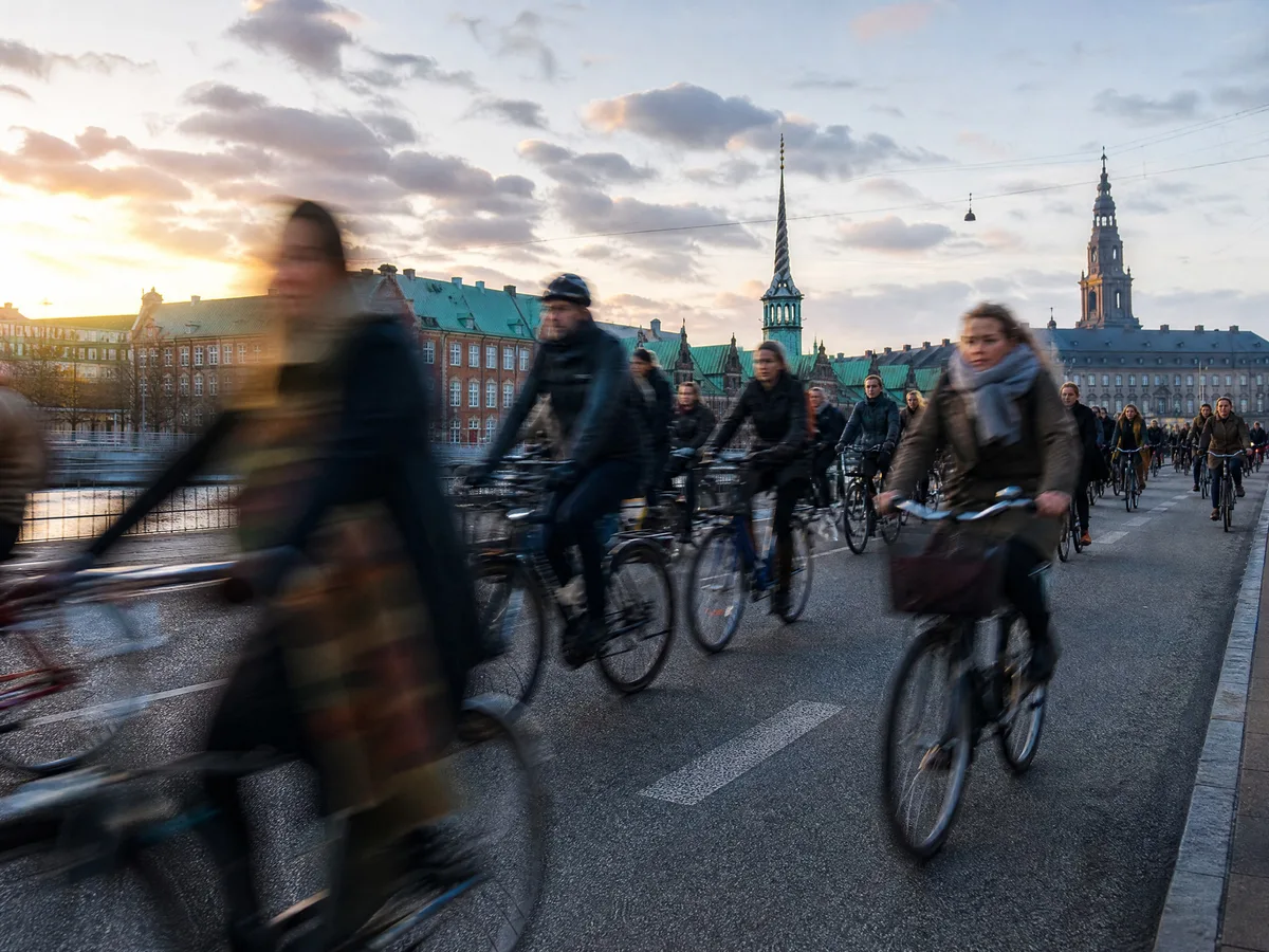 Cyclists on a Copenhagen street