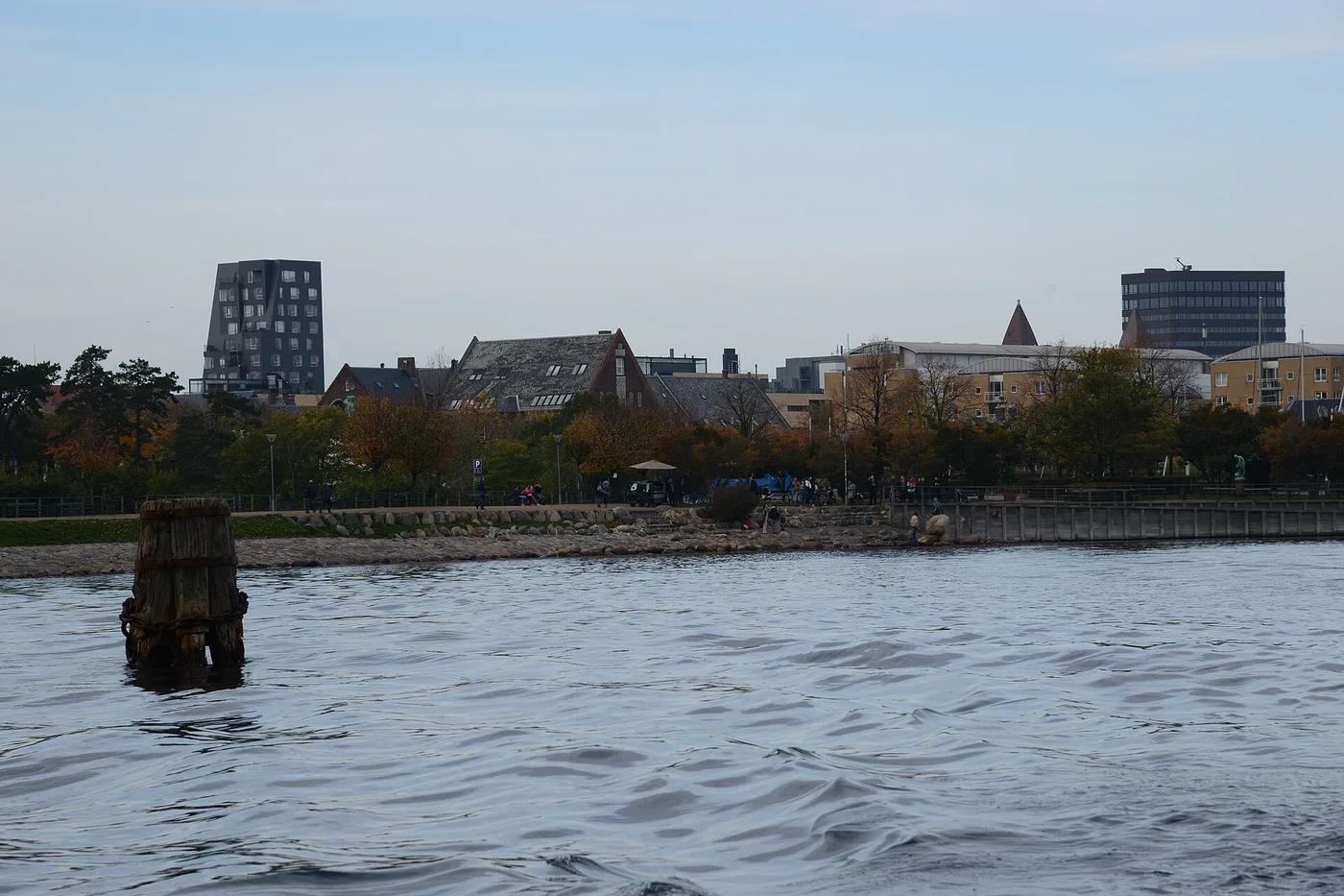 The Langelinie shoreline seen from the water, Copenhagen