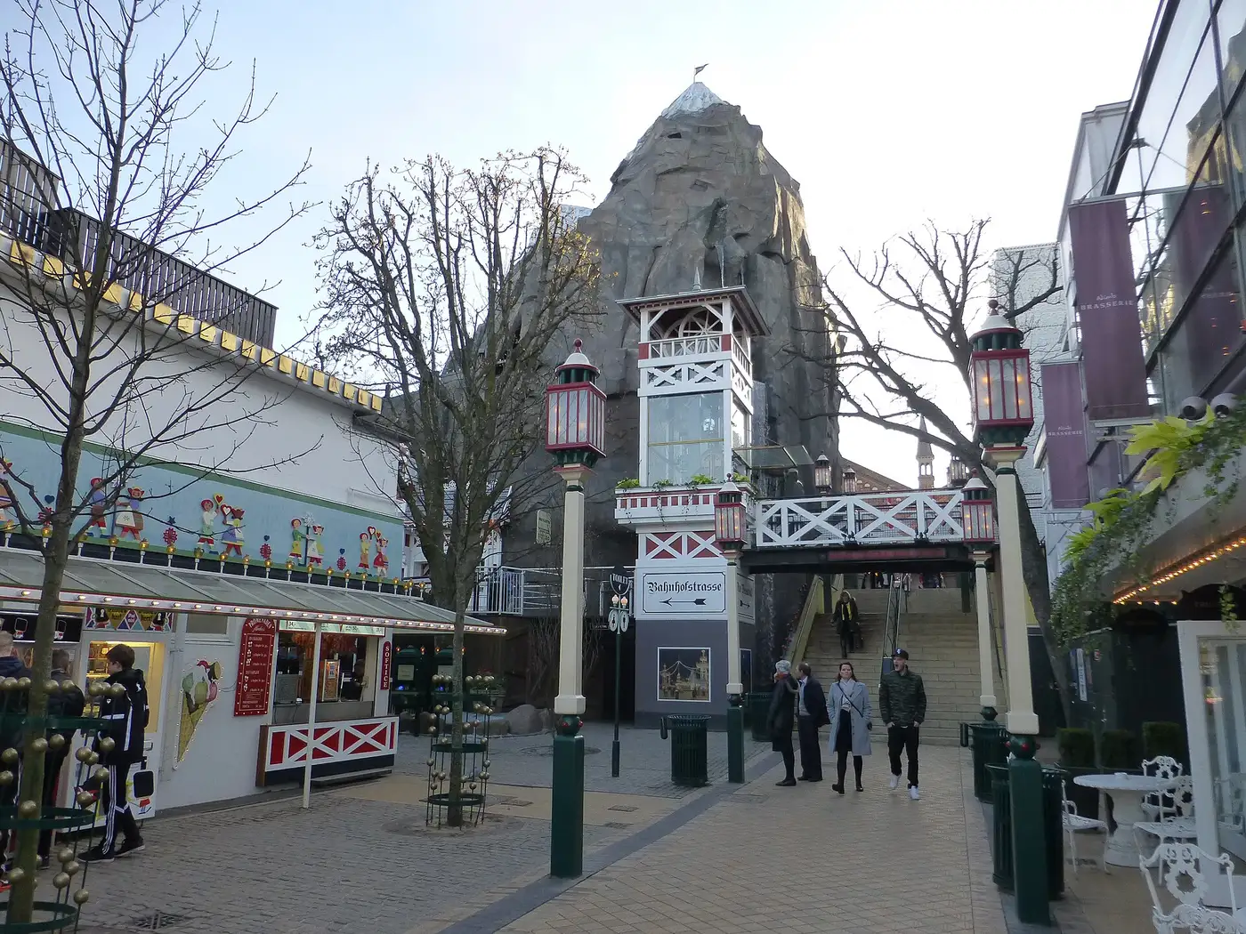 Entrance to Rutschebanen, the 1914 wooden roller coaster at Tivoli
